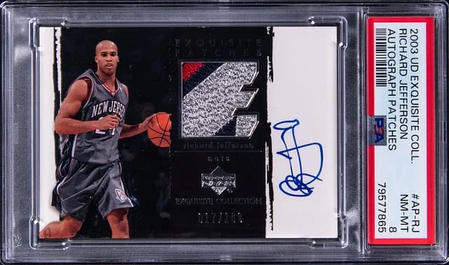 2003-04 Upper Deck Exquisite Collection Richard Jefferson Autograph Patches #AP-RJ card image