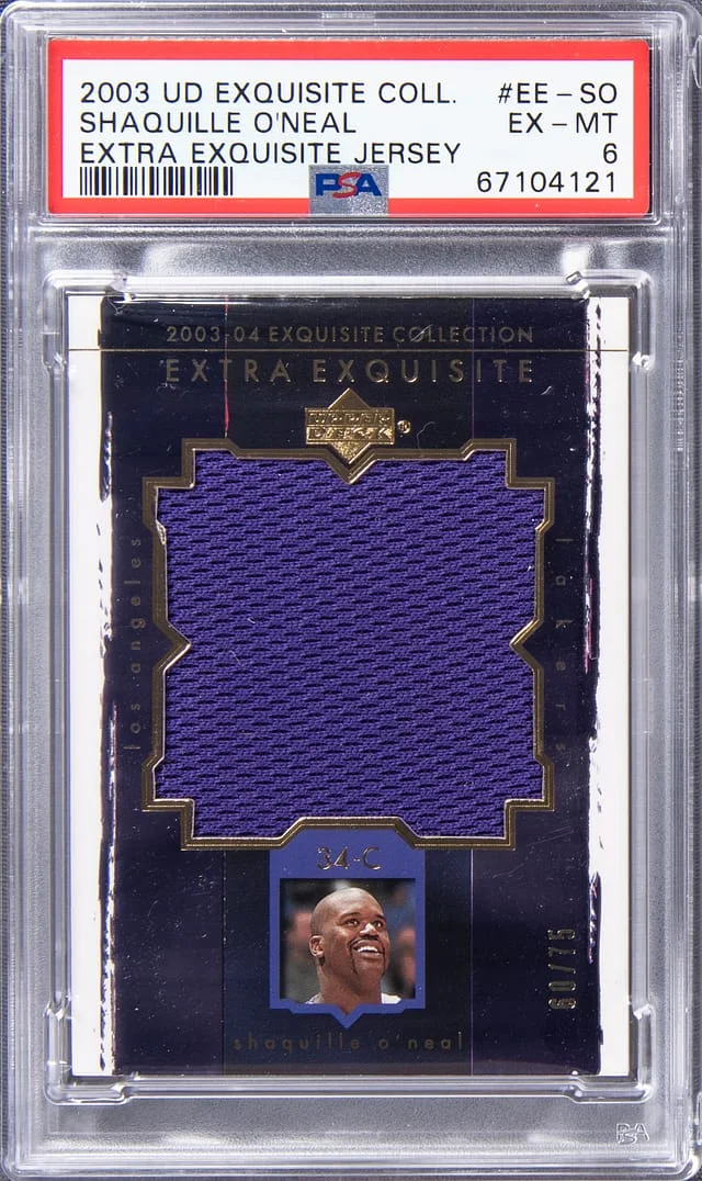 2003-04 Upper Deck Exquisite Collection Shaquille O'Neal Extra Exquisite Jersey #EE-SO card image