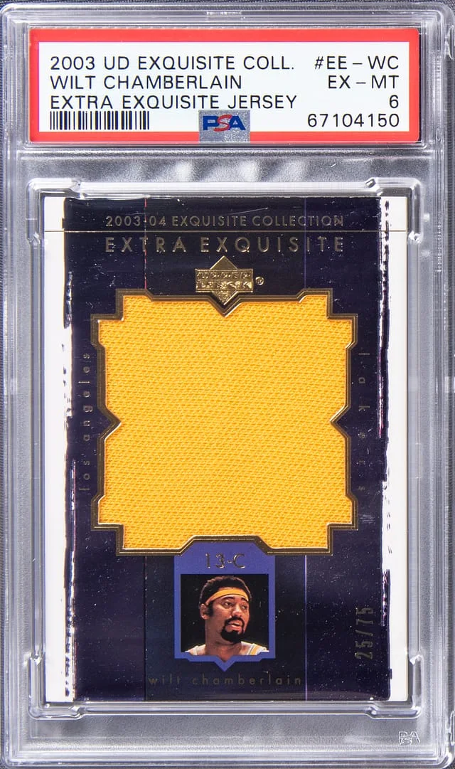 2003-04 Upper Deck Exquisite Collection Wilt Chamberlain Game-Used Extra Exquisite Jersey #EE-WC card image
