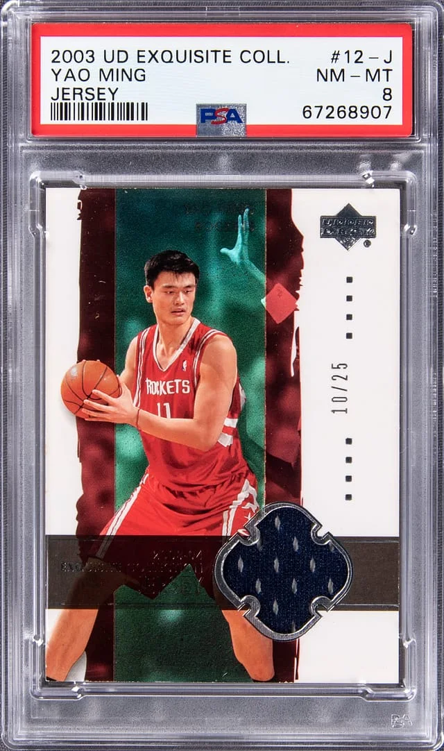 2003-04 Upper Deck Exquisite Collection Yao Ming Jersey #12-J card image
