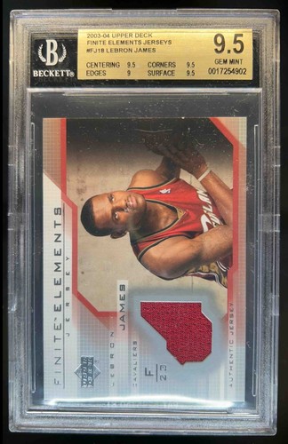 2003-04 Upper Deck Finite Lebron James Elements Jerseys #FJ18 card image