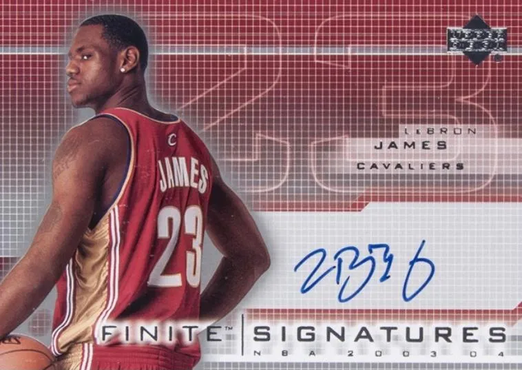 2003-04 Upper Deck Finite Lebron James Signatures #LJ card image