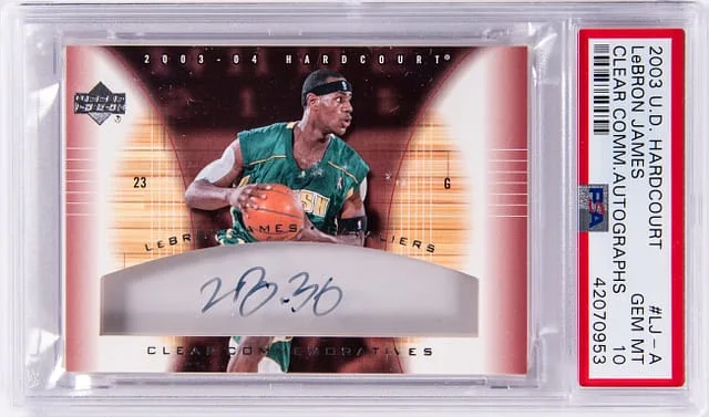 2003-04 Upper Deck Hardcourt LeBron James Clear Commemoratives Autographs #LJ-A card image