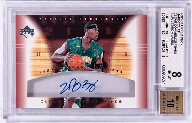 2003-04 Upper Deck Hardcourt LeBron James Clear Commemorative Autographs #LJA card image