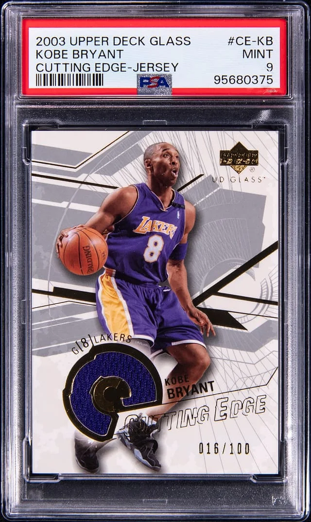 2003-04 Upper Deck Kobe Bryant Glass Cutting Edge Jersey #CE-KB card image