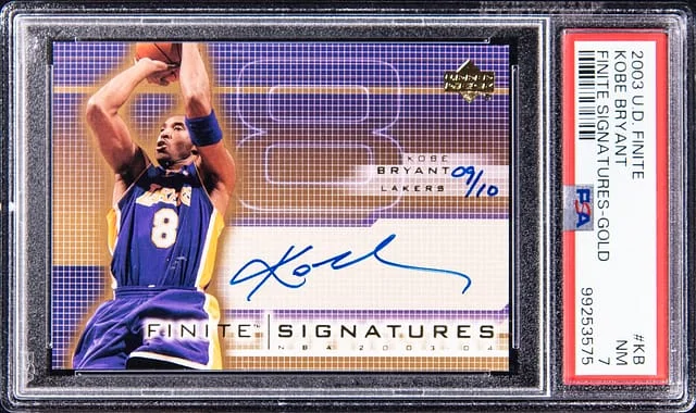 2003-04 Upper Deck Kobe Bryant Finite Signatures Gold #KB card image