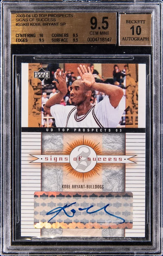 2003-04 Upper Deck Kobe Bryant Top Prospects Signs of Success #SSKB card image