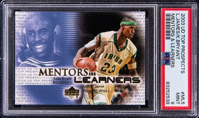 2003-04 Upper Deck Kobe Bryant/LeBron James Top Prospects Mentors and Learners #ML5 card image