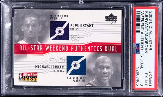 2003-04 Upper Deck Kobe Bryant/Michael Jordan All-Star Weekend Authentics Dual #AS-KB/MJ card image