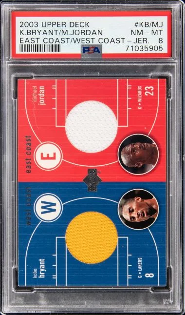2003-04 Upper Deck Kobe Bryant/Michael Jordan Game-Used East Coast/West Coast Jerseys #KB/MJ card image