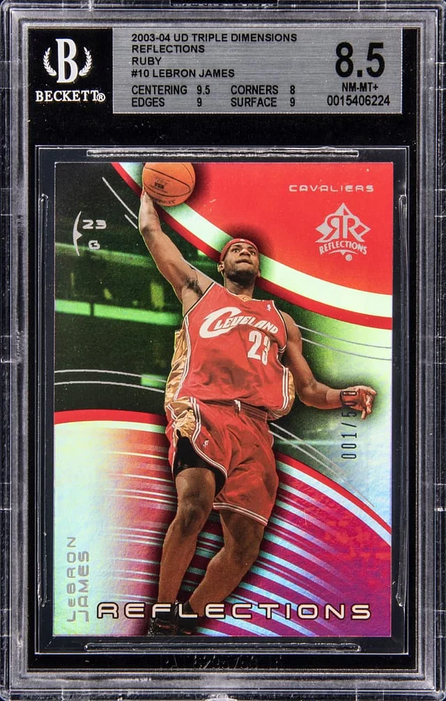 2003-04 Upper Deck LeBron James Triple Dimensions Reflections Ruby #10 card image