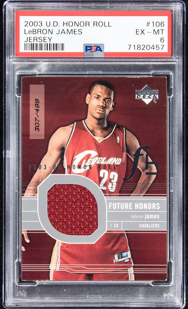 2003-04 Upper Deck LeBron James Honor Roll Jersey #106 card image