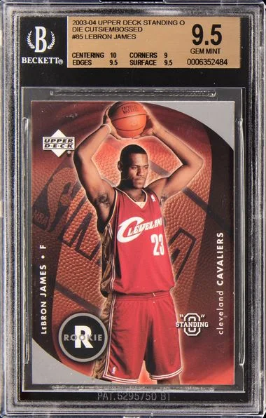 2003-04 Upper Deck LeBron James Standing O! Die-Cut,-Embossed #85 card image