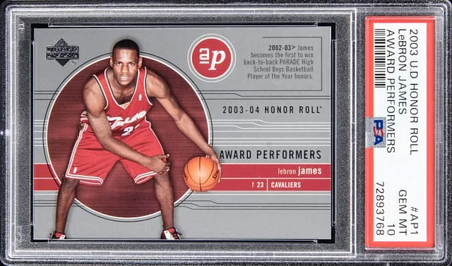 2003-04 Upper Deck LeBron James Award Performers #AP1 card image