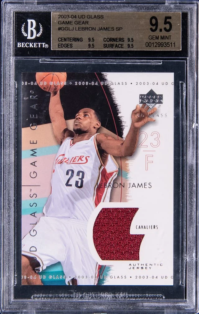 2003-04 Upper Deck LeBron James Glass Game Gear #GG-LJ card image