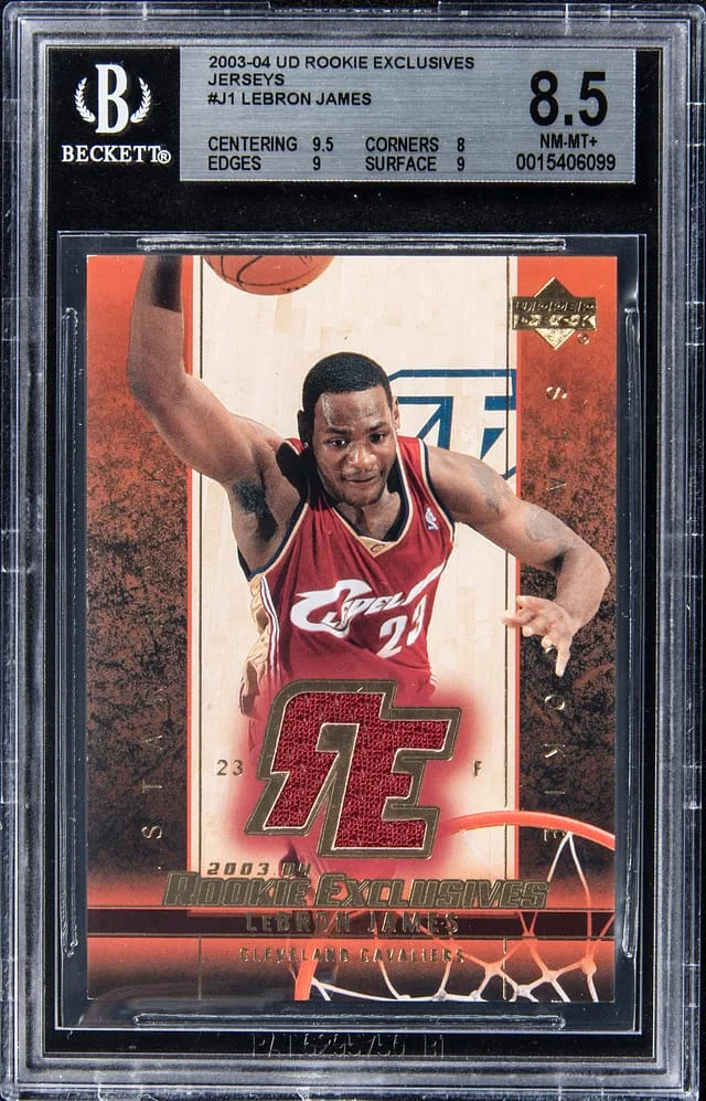 2003-04 Upper Deck LeBron James Exclusives Jerseys #J1 card image