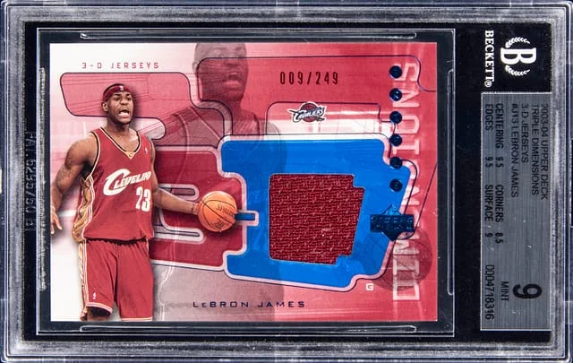 2003-04 Upper Deck LeBron James Triple Dimensions #J13 card image