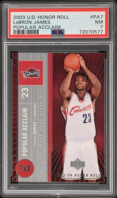 2003-04 Upper Deck LeBron James Honor Roll Popular Acclaim #PA7 card image