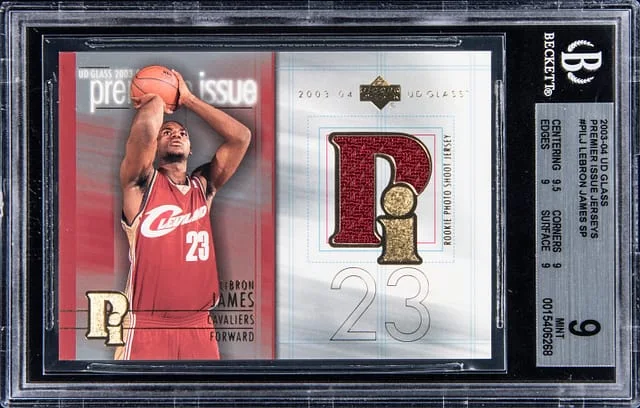 2003-04 Upper Deck LeBron James UD Glass Premier Issue Jerseys #PI-LJ card image