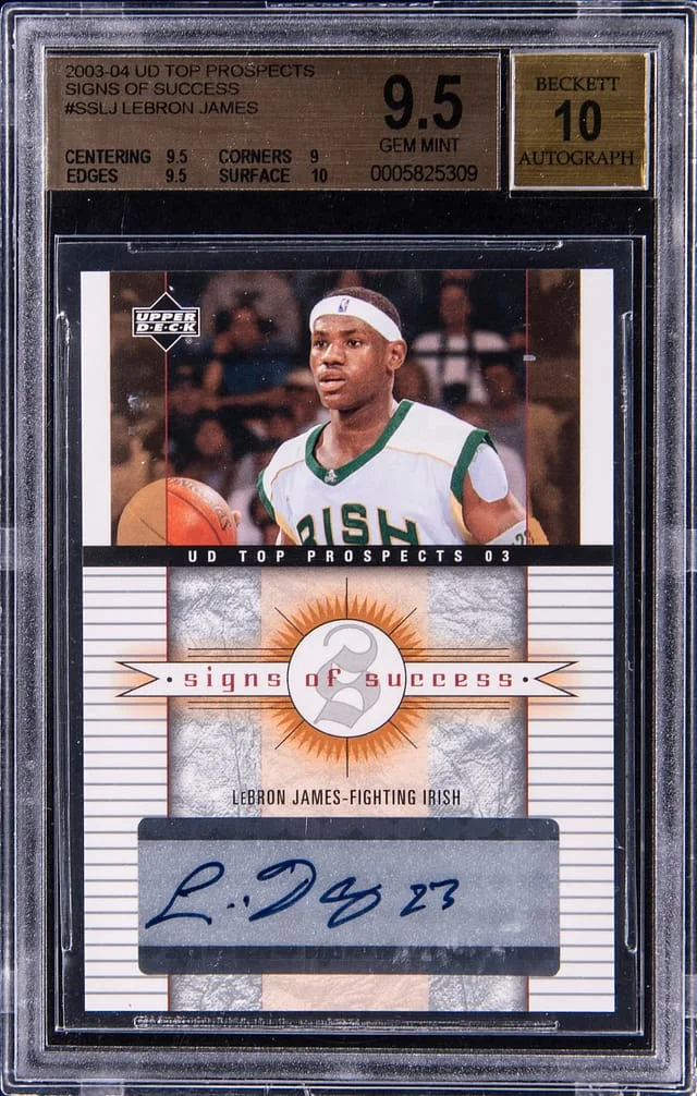 2003-04 Upper Deck LeBron James Top Prospects Signs of Success #SSLJ card image