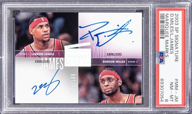 2003-04 Upper Deck LeBron James/Darius Miles Signature Edition Marquee Marks #MM-JM card image