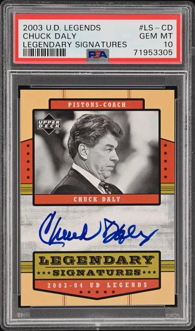 2003-04 Upper Deck Legends Chuck Daly Legendary Signatures #LS-CD card image