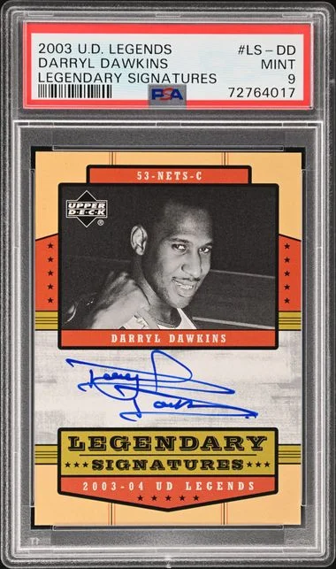 2003-04 Upper Deck Legends Darryl Dawkins Legendary Signatures #LS-DD card image
