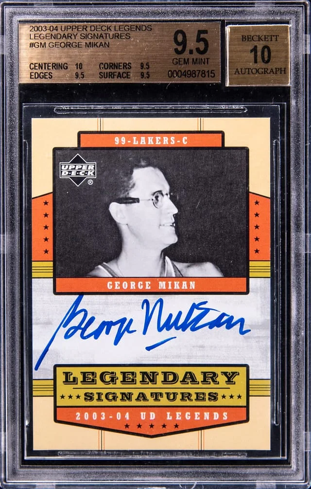 2003-04 Upper Deck Legends George Mikan Legendary Signatures #GM card image