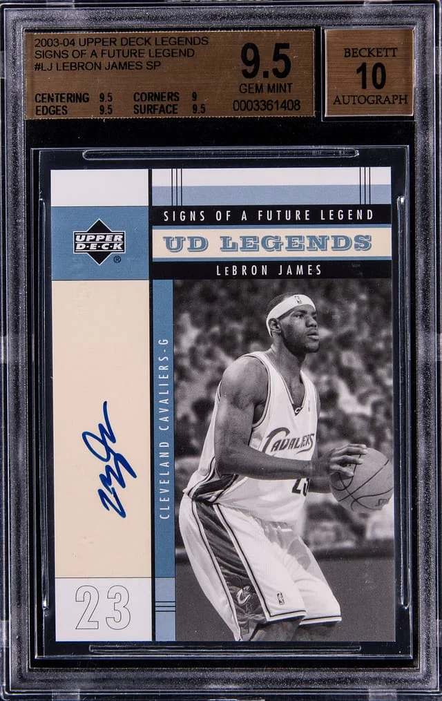 2003-04 Upper Deck Legends Lebron James Signs of a Future Legend #FL-LJ card image