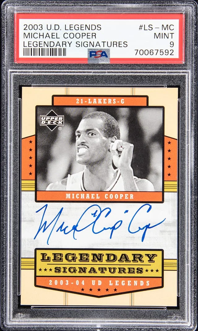 2003-04 Upper Deck Legends Michael Cooper Legendary Signatures #LS-MC card image