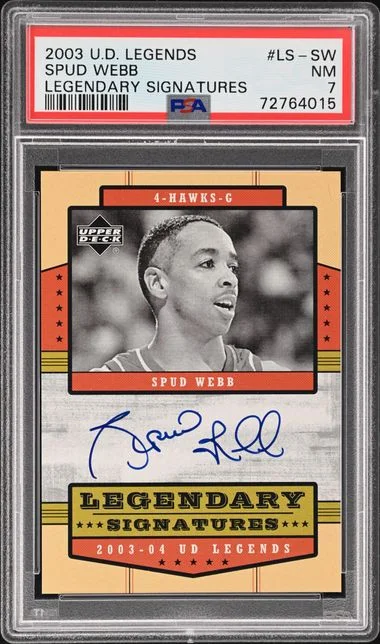 2003-04 Upper Deck Legends Spud Webb Legendary Signatures #LS-SW card image