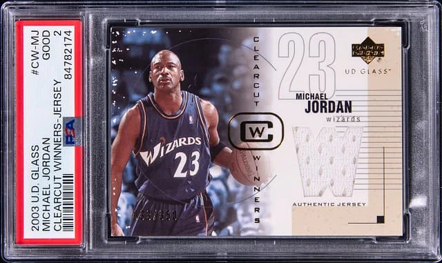 2003-04 Upper Deck Michael Jordan Glass Clearcut Winners Jersey #CW-MJ card image