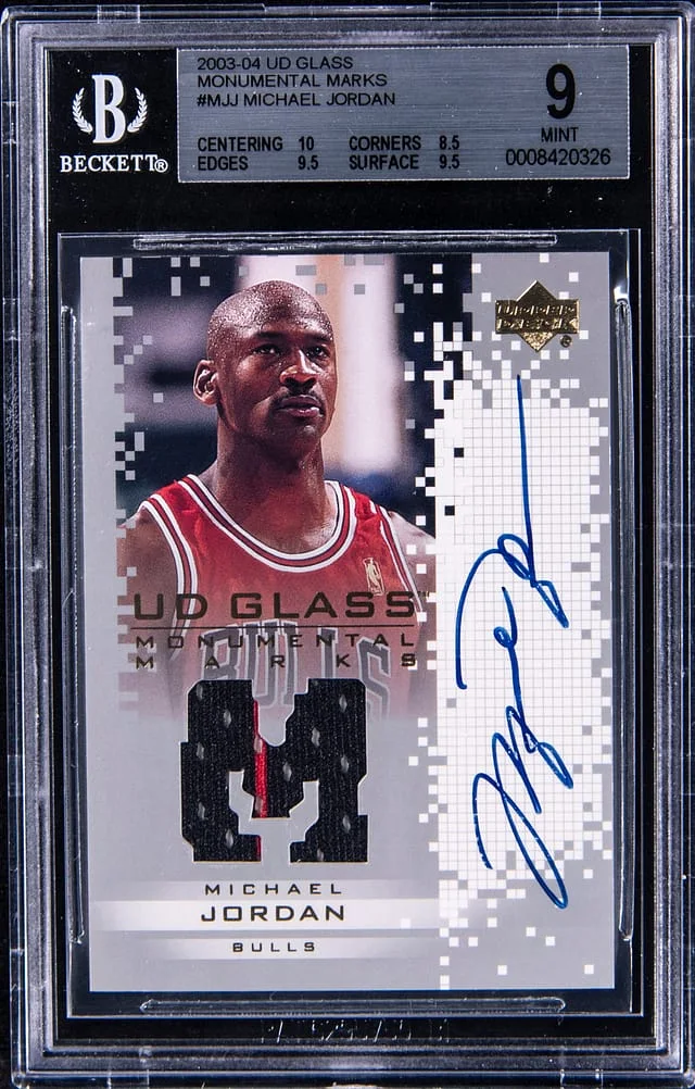 2003-04 Upper Deck Michael Jordan Glass Monumental Marks #MJ-J card image