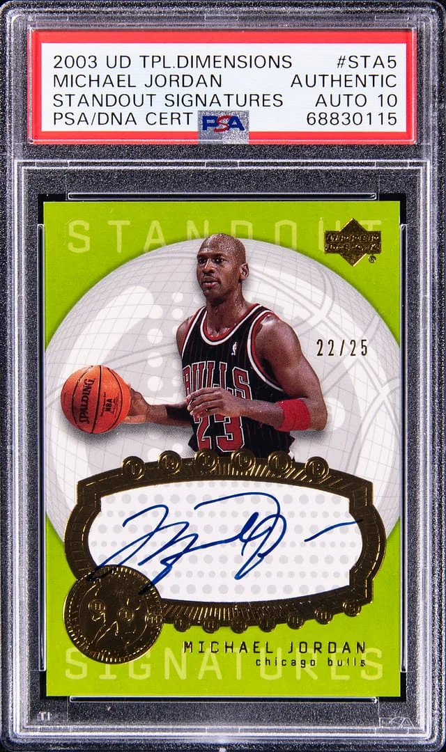 2003-04 Upper Deck Michael Jordan Triple Dimensions Standout Signatures #STA5 card image