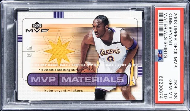 2003-04 Upper Deck MVP Kobe Bryant Material Shirts #KB-SS card image