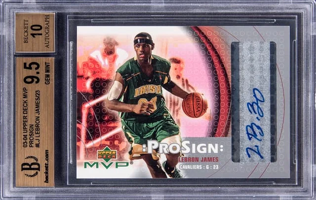 2003-04 Upper Deck MVP Lebron James ProSign #LJ card image