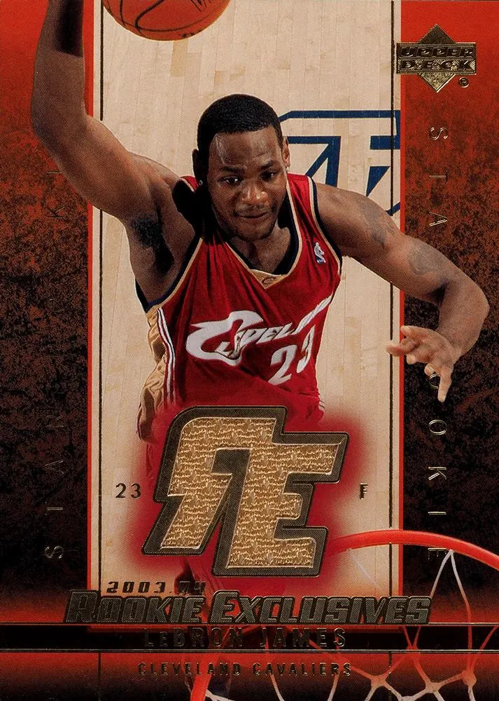 2003-04 Upper Deck Rookie Exclusives Lebron James Jerseys #J1 card image