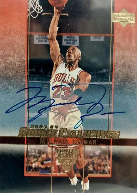 2003-04 Upper Deck Rookie Exclusives Michael Jordan Autograph #A60 card image