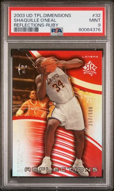 2003-04 Upper Deck Shaquille O'Neal Triple Dimensions Reflections Ruby #32 card image