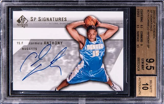 2003-04 Upper Deck SP Authentic Carmelo Anthony Signatures #CYA card image
