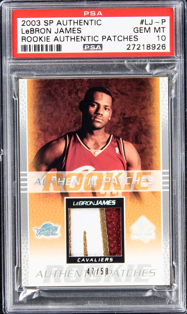 2003-04 Upper Deck SP Authentic LeBron James Authentic Patches #LJ-P card image