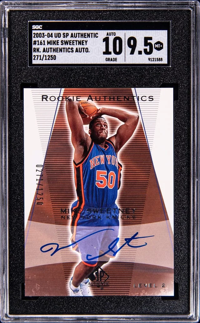 2003-04 Upper Deck SP Authentic Mike Sweetney Authentics Autographed #161 card image