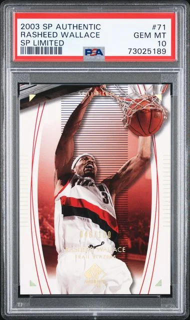 2003-04 Upper Deck SP Authentic Rasheed Wallace SP Limited #71 card image