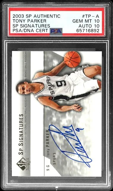 2003-04 Upper Deck SP Authentic Tony Parker SP Signatures #TP-A card image