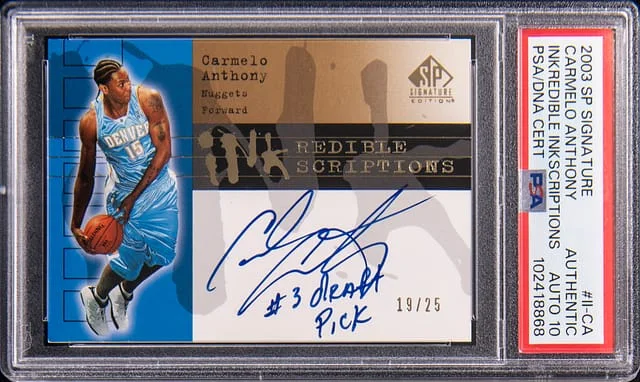 2003-04 Upper Deck SP Carmelo Anthony Signature Inkredible Inkscriptions #II-CA card image