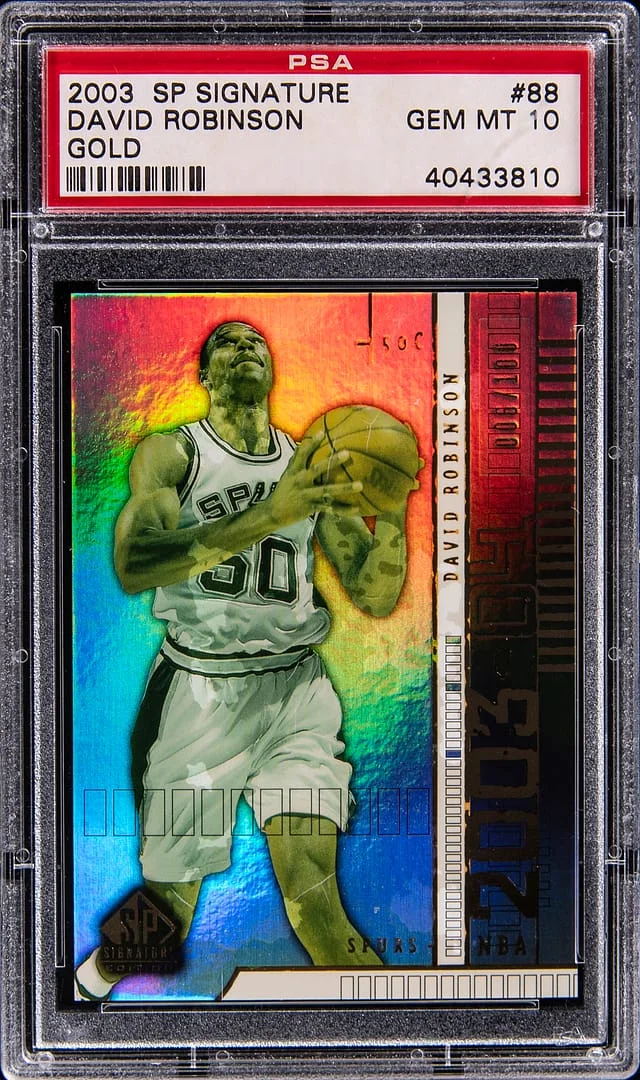 2003-04 Upper Deck SP David Robinson Signature Gold #88 card image
