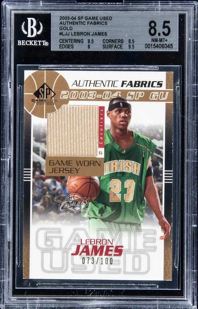 2003-04 Upper Deck SP Game Used LeBron James Authentic Fabrics #LJ-J card image