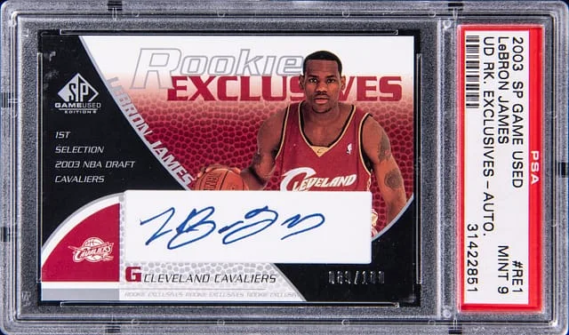 2003-04 Upper Deck SP Game Used LeBron James UD Exclusives Autograph #RE1 card image