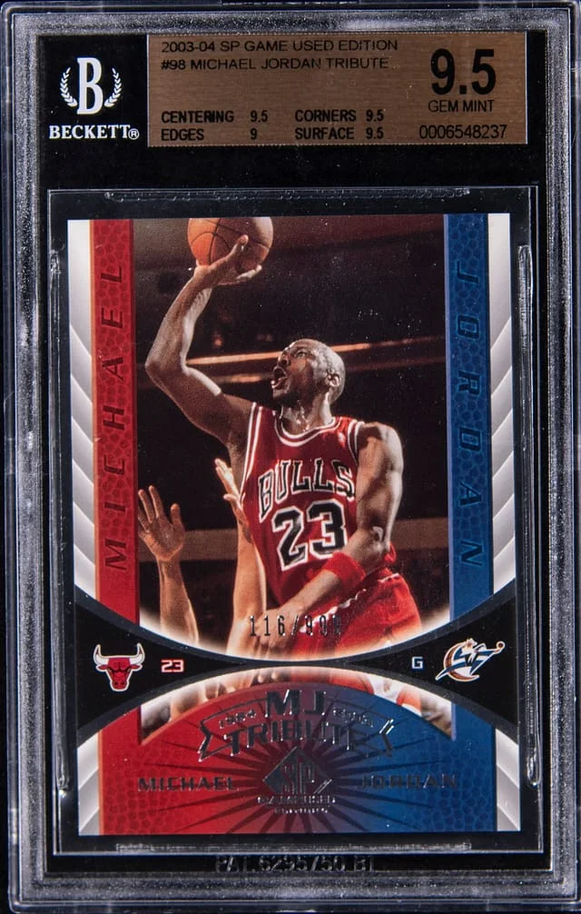 2003-04 Upper Deck SP Game Used Michael Jordan Edition Tribute #98 card image