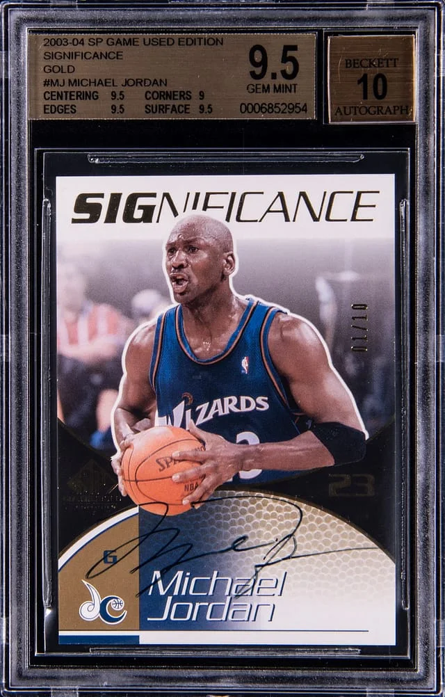2003-04 Upper Deck SP Game Used Michael Jordan Edition Significance Gold #MJ card image